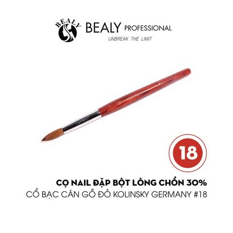  CỌ NAIL ĐẮP BỘT LÔNG CHỒN CỔ BẠC CÁN GỖ ĐỎ KOLINSKY GERMANY 