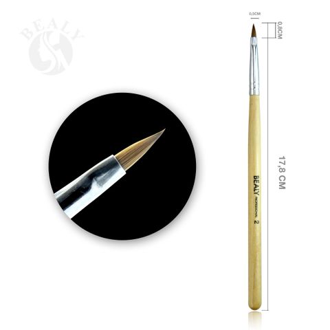  CỌ NAIL ĐẮP BỘT LÔNG CHỒN CÁN GỖ BEALY 