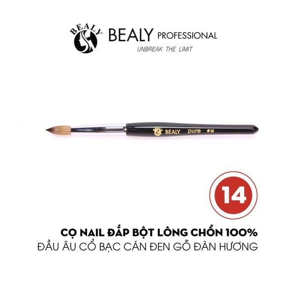  CỌ NAIL ĐẮP BỘT LÔNG CHỒN 100% ĐẦU ÂU CỔ BẠC CÁN ĐEN GỖ ĐÀN HƯƠNG 