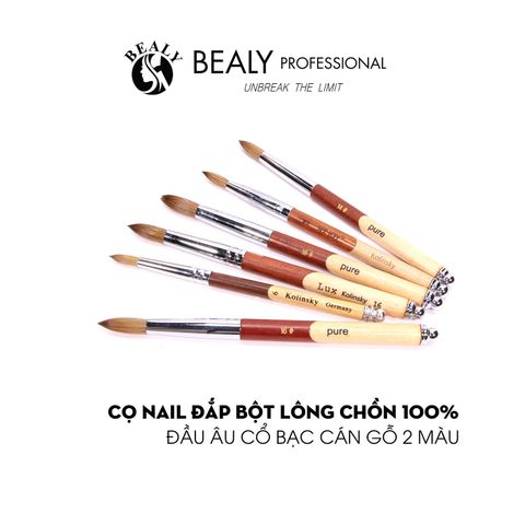  CỌ ĐẮP BỘT LÔNG CHỒN ĐẦU ÂU CỔ BẠC CÁN GỖ 2 MÀU PURE 