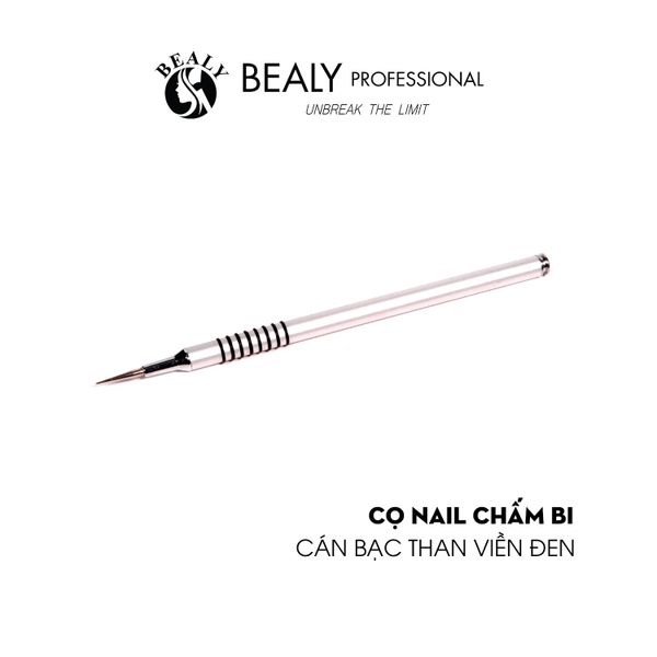  CỌ NAIL CHẤM BI CÁN BẠC THAN VIỀN ĐEN 