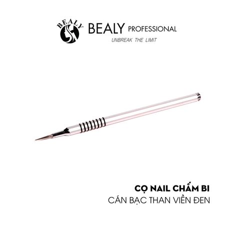  CỌ NAIL CHẤM BI CÁN BẠC THAN VIỀN ĐEN 