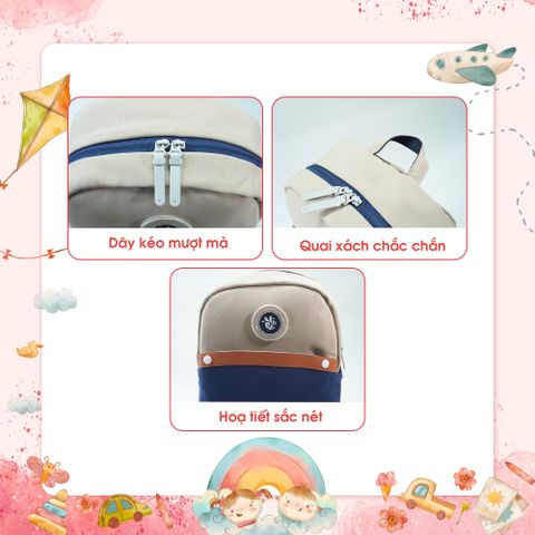  BALO CHO BÉ CHẤT LIỆU VẢI CAO CẤP VỚI MÀU SẮC DỄ THƯƠNG VÀ TIỆN LỢI 