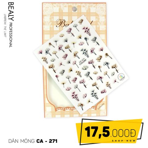  STICKER DÁN MÓNG BABY GIRL TÚI HỒNG CARO VUÔNG CA271 