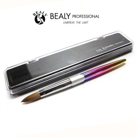  CỌ NAIL ĐẮP BỘT LÔNG CHỒN  CỔ BẠC CÁN TITIAN KOLINSKY - HỘP LUX PROFESSIONAL 