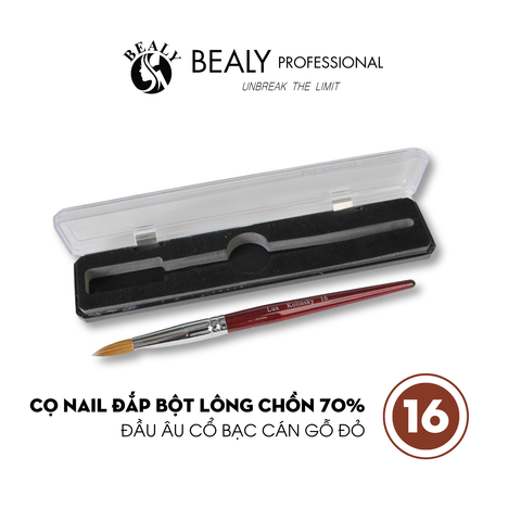  CỌ NAIL ĐẮP BỘT LÔNG CHỒN ĐẦU ÂU CỔ BẠC CÁN GỖ ĐỎ 