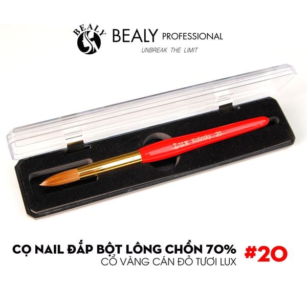  CỌ NAIL ĐẮP BỘT LÔNG CHỒN 70% CỔ VÀNG CÁN ĐỎ TƯƠI LUX #20 