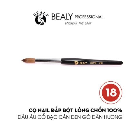  CỌ NAIL ĐẮP BỘT LÔNG CHỒN 100% ĐẦU ÂU CỔ BẠC CÁN ĐEN GỖ ĐÀN HƯƠNG 