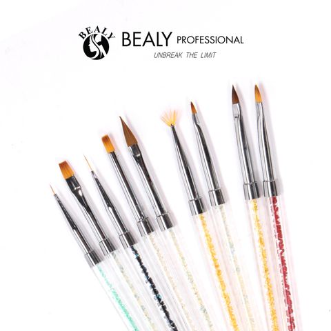  SET CỌ NAIL VẼ 9C - CỔ BẠC CÁN KIM CƯƠNG MIX MÀU 