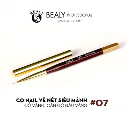  CỌ NAIL VẼ NÉT SIÊU MẢNH CỔ VÀNG, CÁN GỖ NÂU VÀNG 