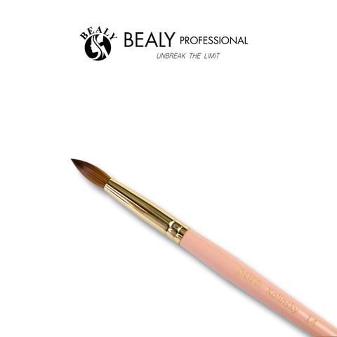  CỌ NAIL ĐẮP BỘT LÔNG CHỒN CỔ BẠC CÁN GỖ HỒNG PURE #14 