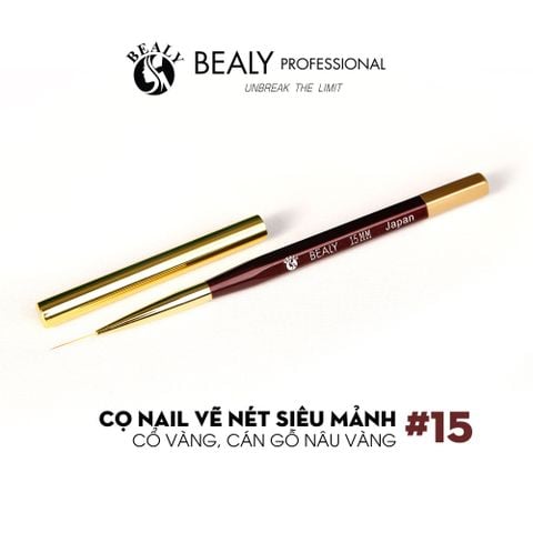  CỌ NAIL VẼ NÉT SIÊU MẢNH CỔ VÀNG, CÁN GỖ NÂU VÀNG 