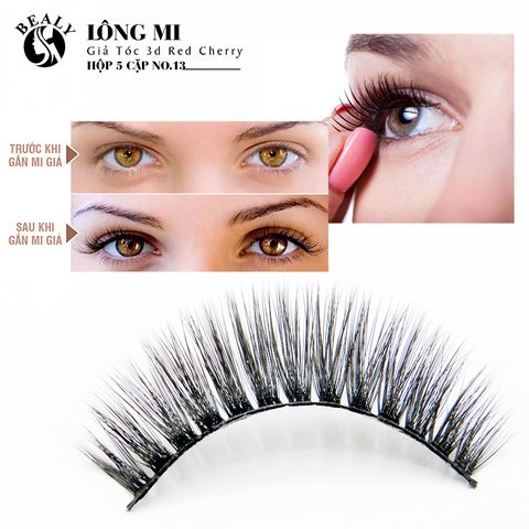  LÔNG MI GIẢ TÓC 3D RED CHERRY HỘP 5 CẶP NO.13 