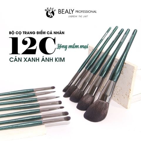  BỘ CỌ TRANG ĐIỂM CÁ NHÂN 12C_CÁN XANH ÁNH KIM SHANG HUI 