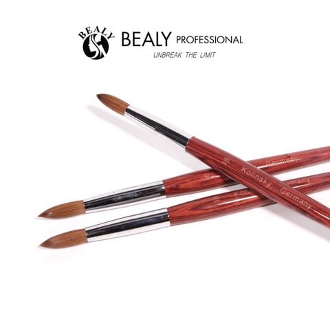  CỌ NAIL ĐẮP BỘT LÔNG CHỒN CỔ BẠC CÁN GỖ ĐỎ KOLINSKY GERMANY 