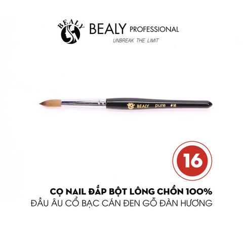  CỌ NAIL ĐẮP BỘT LÔNG CHỒN 100% ĐẦU ÂU CỔ BẠC CÁN ĐEN GỖ ĐÀN HƯƠNG 