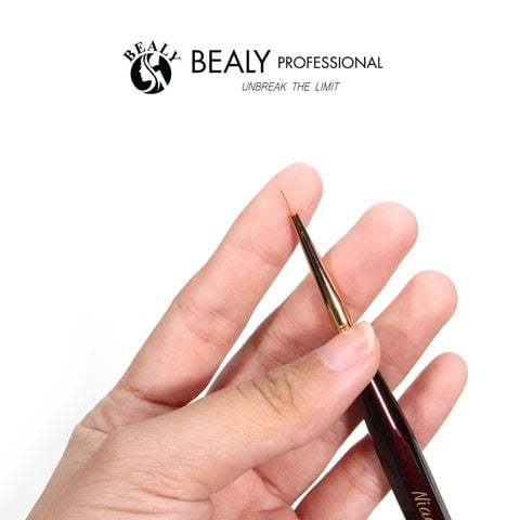  CỌ NAIL VẼ NÉT SIÊU MẢNH CỔ VÀNG, CÁN GỖ NÂU VÀNG NIAO N-01 