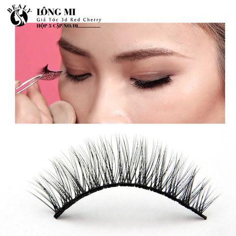  LÔNG MI GIẢ TÓC 3D RED CHERRY HỘP 5 CẶP NO.10 