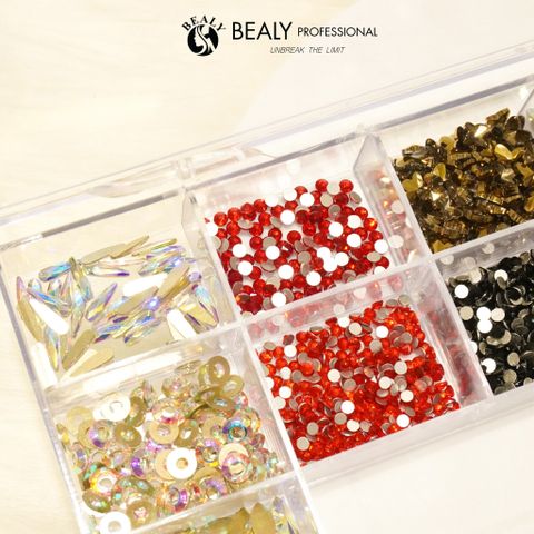  HỘP 20 LOẠI HẠT ĐÁ ĐÍNH MÓNG TAY BEALY CAO CẤP 