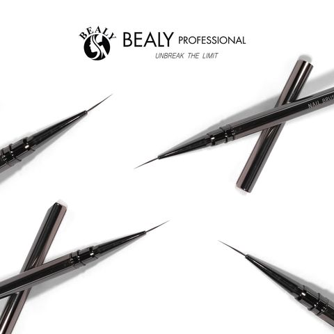  CỌ NAIL VẼ NÉT SIÊU MẢNH CÁN XÁM ĐEN BRUSH LINE 