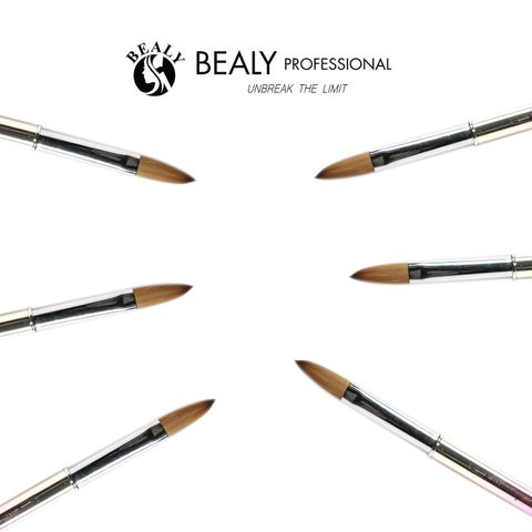  CỌ NAIL ĐẮP BỘT LÔNG CHỒN PHA MÀU HỒNG TRẮNG KOLINSKY GERMANY 