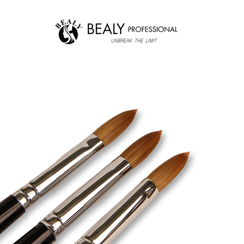  CỌ NAIL ĐẮP BỘT LÔNG CHỒN 30% ĐẦU ÂU CỔ BẠC CÁN ĐEN GỖ ĐÀN HƯƠNG LUX 