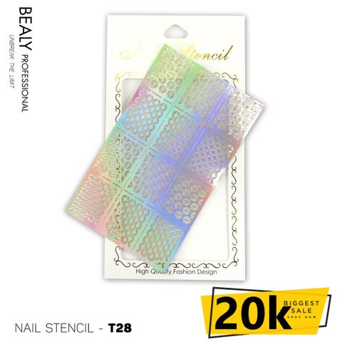  GIẤY DÁN SƠN MÓNG TẠO KIỂU NAIL STENCIL TÚI TRẮNG #T28 