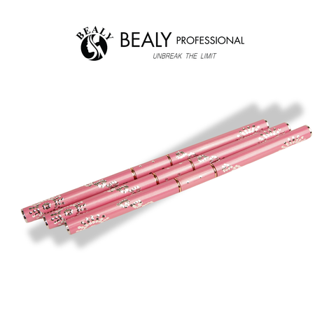  CỌ NAIL VẼ NÉT 2 ĐẦU THÂN HỒNG CHẤM HOA TRÁI TIM 