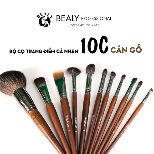  BỘ CỌ TRANG ĐIỂM CÁ NHÂN 10C CÁN GỖ 