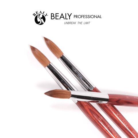  CỌ NAIL ĐẮP BỘT LÔNG CHỒN CỔ BẠC CÁN GỖ ĐỎ KOLINSKY GERMANY 