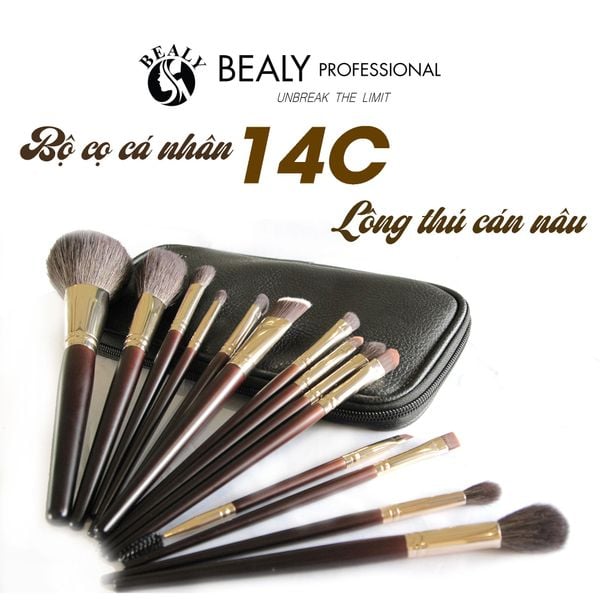 BỘ CỌ TRANG ĐIỂM CÁ NHÂN 14C LÔNG THÚ CÁN NÂU