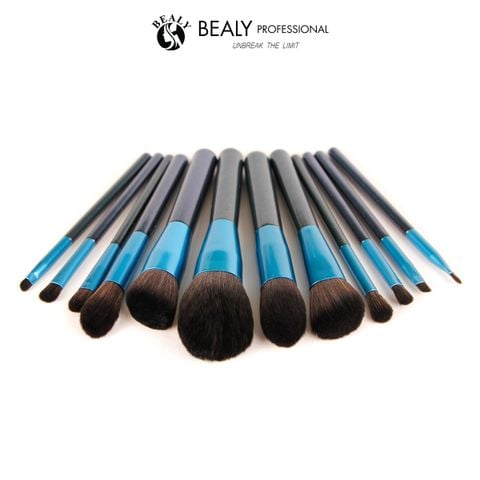  BỘ CỌ TRANG ĐIỂM CÁ NHÂN 12C_CỔ XANH DA TRỜI CÁN ĐEN ÁNH KIM 