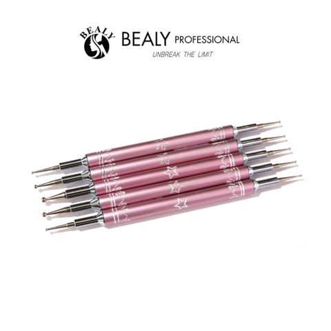 SET BÚT 5C CHẤM BI 2 ĐẦU THÂN HỒNG KHẮC NGÔI SAO 