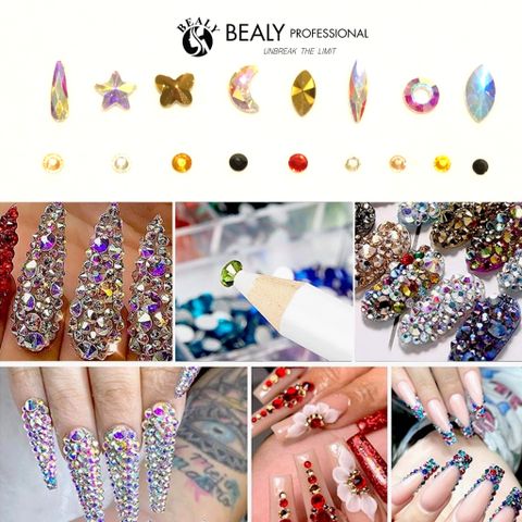  HỘP 20 LOẠI HẠT ĐÁ ĐÍNH MÓNG TAY BEALY CAO CẤP 