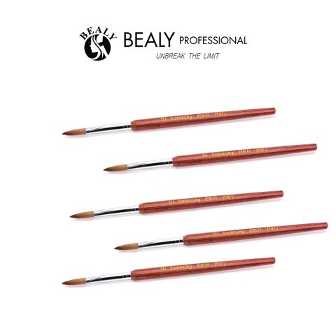  CỌ NAIL ĐẮP BỘT LÔNG CHỒN CỔ BẠC CÁN GỖ KOLINSKY PKR ITALY 