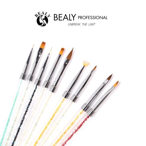  SET CỌ NAIL VẼ 9C - CỔ BẠC CÁN KIM CƯƠNG MIX MÀU 