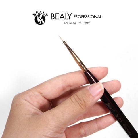 CỌ NAIL VẼ NÉT SIÊU MẢNH CỔ VÀNG, CÁN GỖ NÂU VÀNG NIAO N-01 