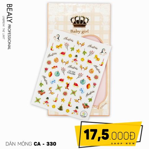  STICKER DÁN MÓNG BABY GIRL TÚI HỒNG CARO VUÔNG CA330 