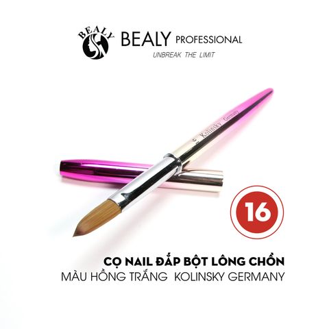  CỌ NAIL ĐẮP BỘT LÔNG CHỒN PHA MÀU HỒNG TRẮNG KOLINSKY GERMANY 