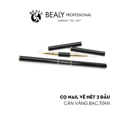  CỌ NAIL VẼ NÉT 2 ĐẦU - CÁN VÀNG 
