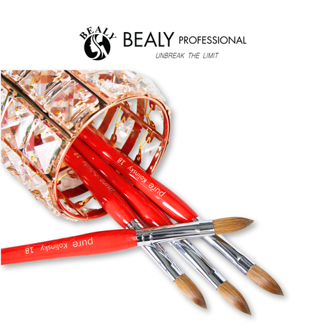  CỌ NAIL ĐẮP BỘT LÔNG CHỒN CÁN BẠC CÁN GỖ ĐỎ PURE #18 