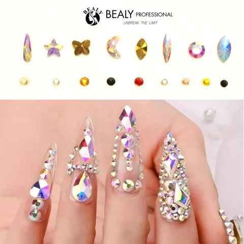  HỘP 20 LOẠI HẠT ĐÁ ĐÍNH MÓNG TAY BEALY CAO CẤP 