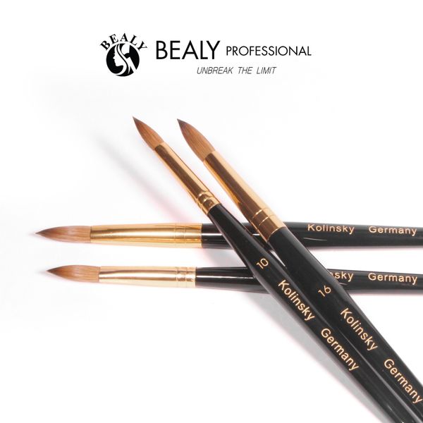  CỌ NAIL ĐẮP BỘT LÔNG CHỒN 70% CỔ VÀNG CÁN ĐEN KOLINSKY 