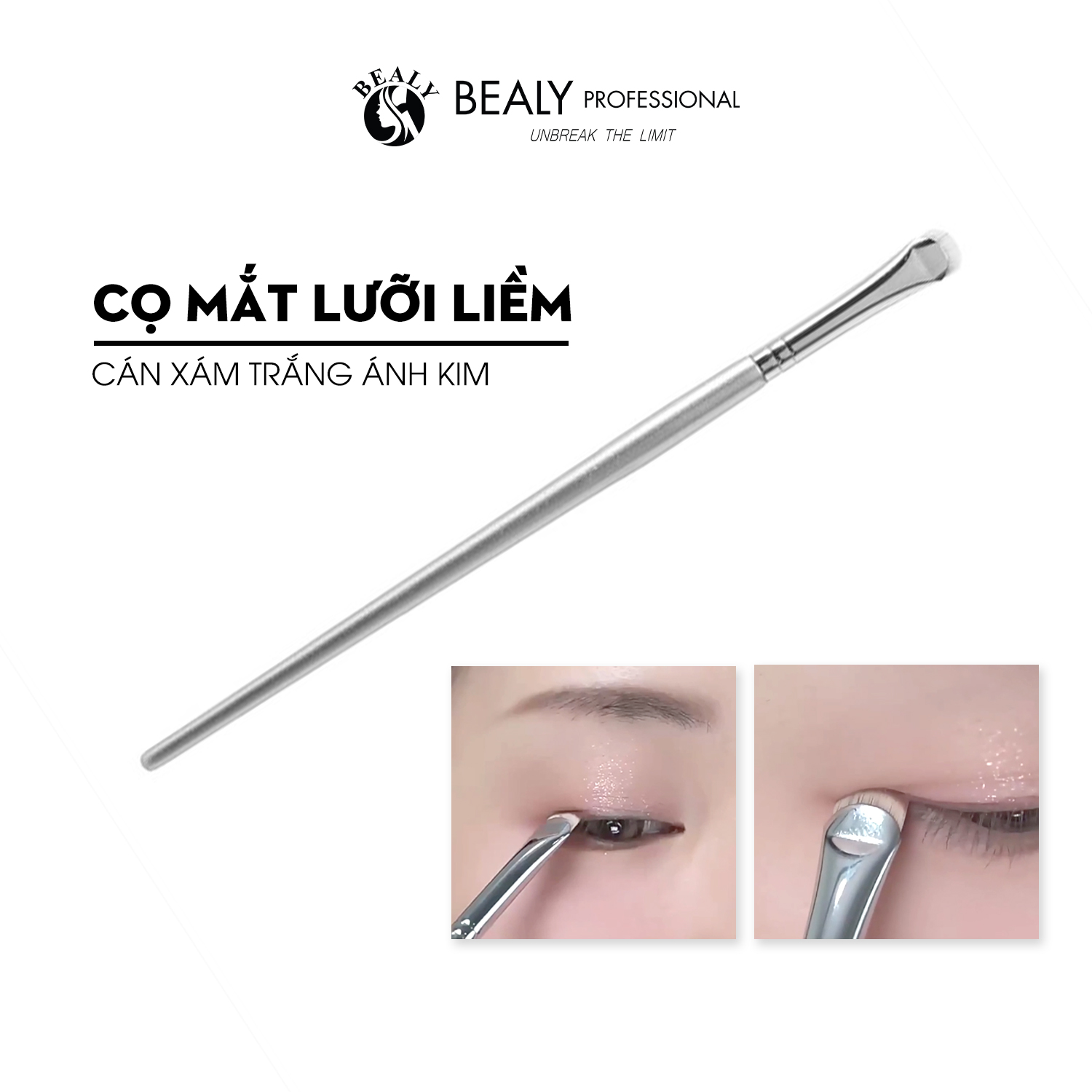 CỌ MẮT LƯỠI LIỀM CÁN XÁM TRẮNG ÁNH KIM