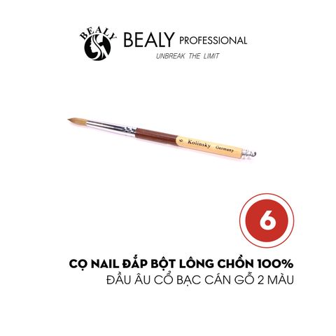  CỌ ĐẮP BỘT LÔNG CHỒN ĐẦU ÂU CỔ BẠC CÁN GỖ 2 MÀU PURE 