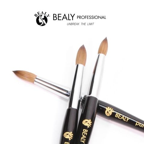  CỌ NAIL ĐẮP BỘT LÔNG CHỒN 100% ĐẦU ÂU CỔ BẠC CÁN ĐEN GỖ ĐÀN HƯƠNG 