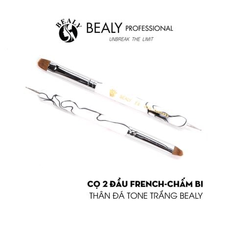  CỌ 2 ĐẦU FRENCH-CHẤM BI, THÂN ĐÁ TONE TRẮNG BEALY 