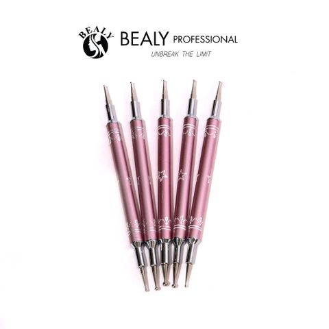  SET BÚT 5C CHẤM BI 2 ĐẦU THÂN HỒNG KHẮC NGÔI SAO 