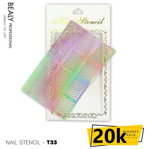  GIẤY DÁN SƠN MÓNG TẠO KIỂU NAIL STENCIL TÚI TRẮNG #T33 