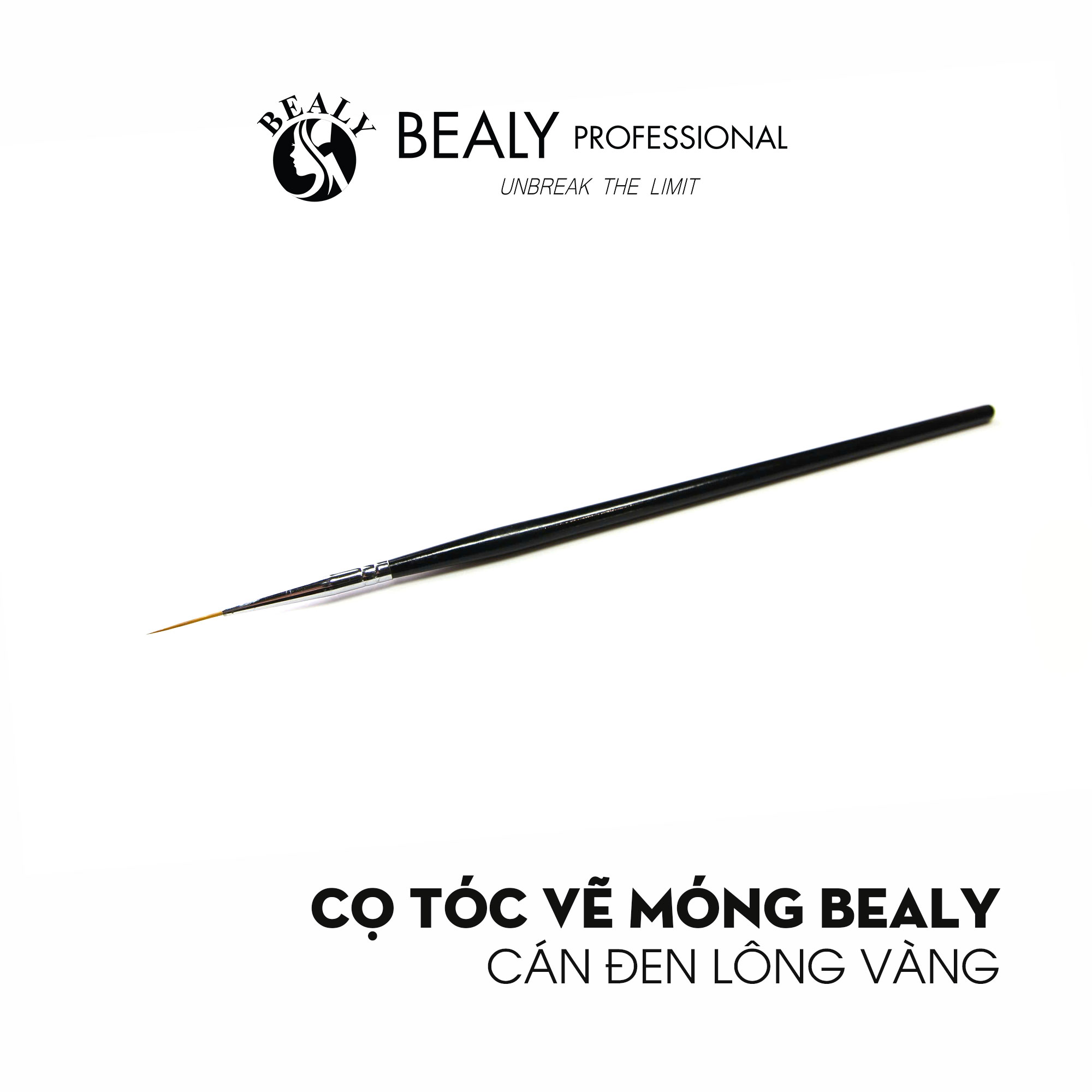 CỌ TÓC VẼ MÓNG BEALY CÁN ĐEN LÔNG VÀNG